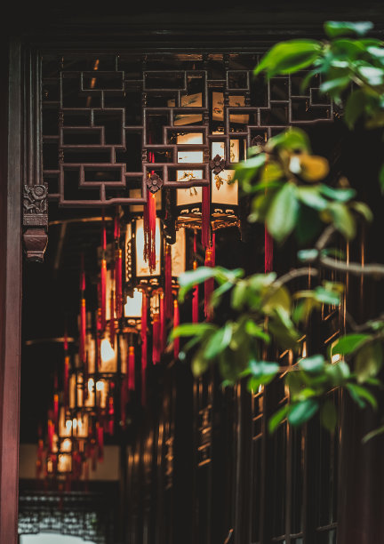 绿色中国风景名胜艺术