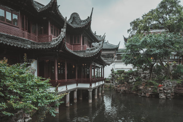 绿色中国风景名胜艺术