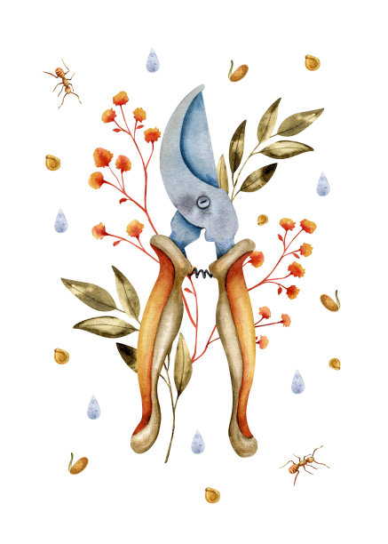 包子铺手绘挂画