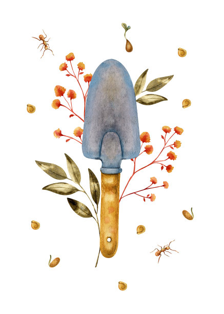 包子铺手绘挂画