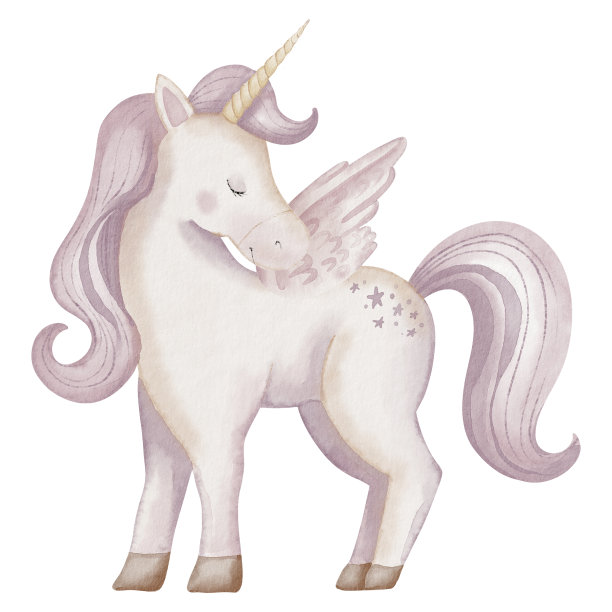 卡通手绘梦幻独角兽