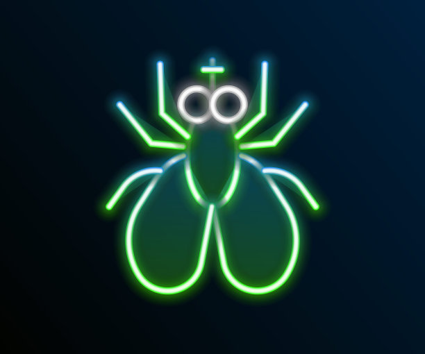 发光眼睛生物特写