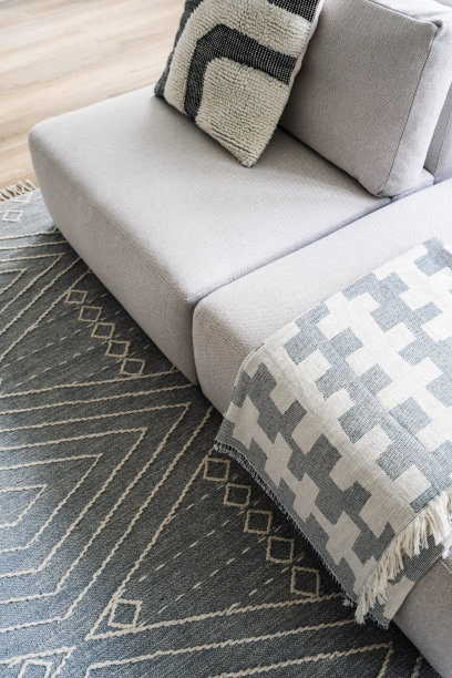 高清北欧彩色几何时尚地毯