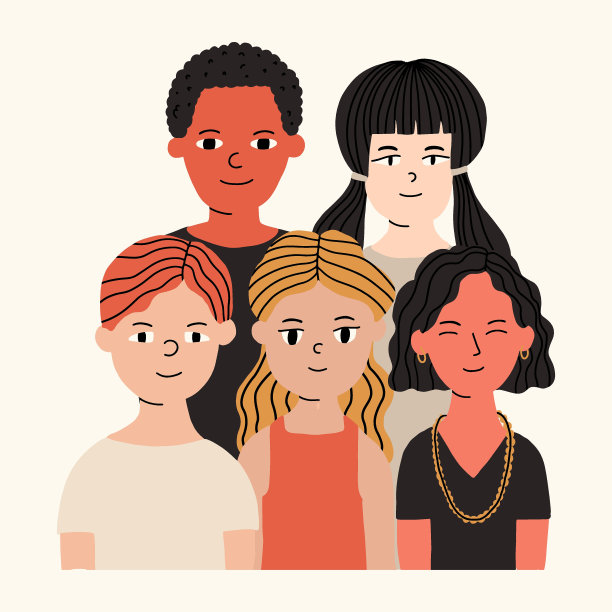 民族女孩插画