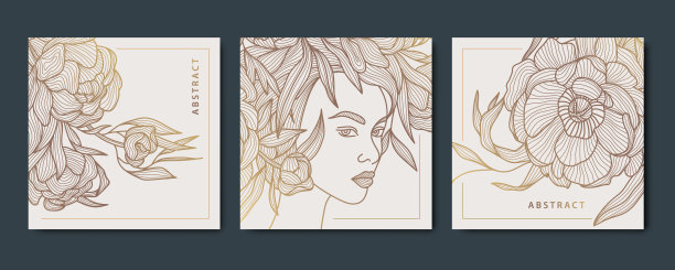 中式优雅女性插画海报