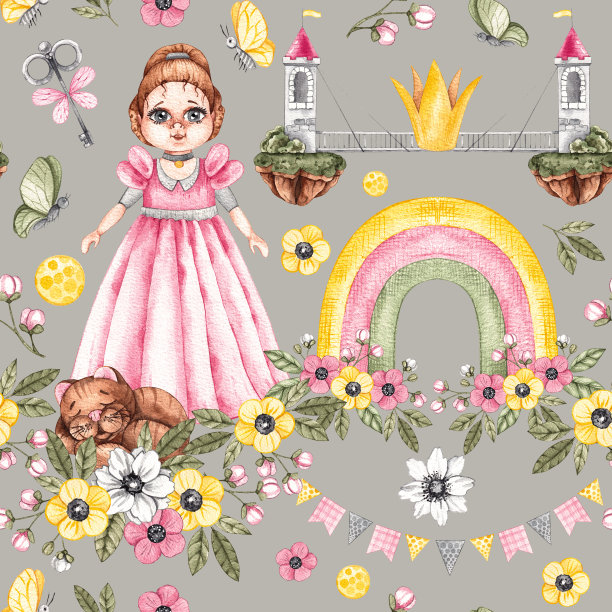 卡通手绘梦幻独角兽