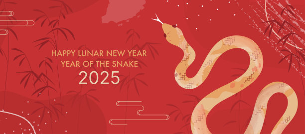 2025新年蛇年巳蛇底纹