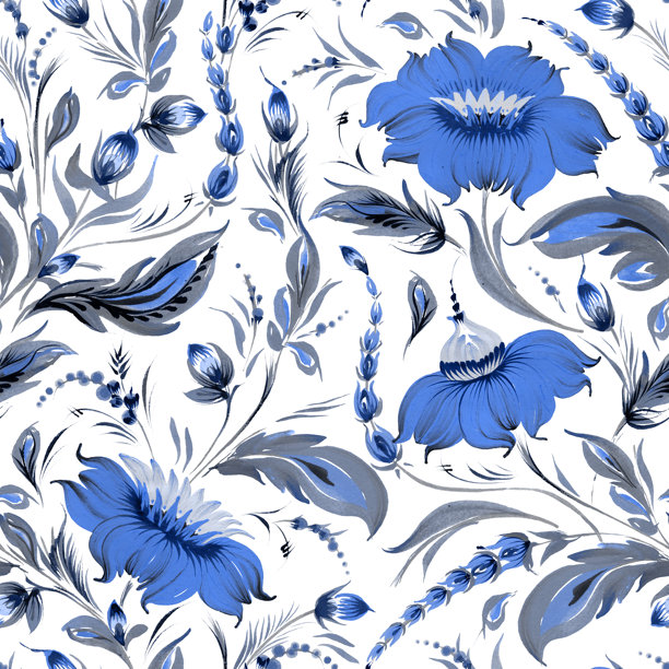 中式手绘植物叶子