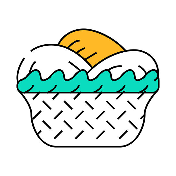 竹篮容器干货