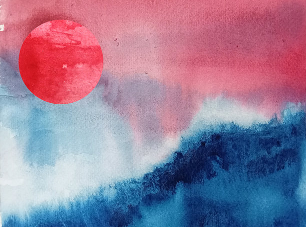 水墨画手绘抽象画