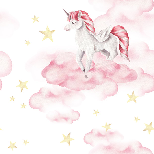 卡通手绘梦幻独角兽