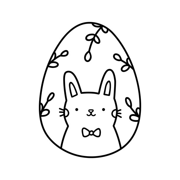 卡通兔子印花动物插画