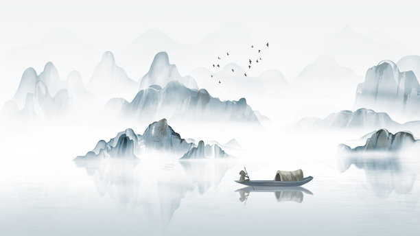 水墨画手绘抽象画