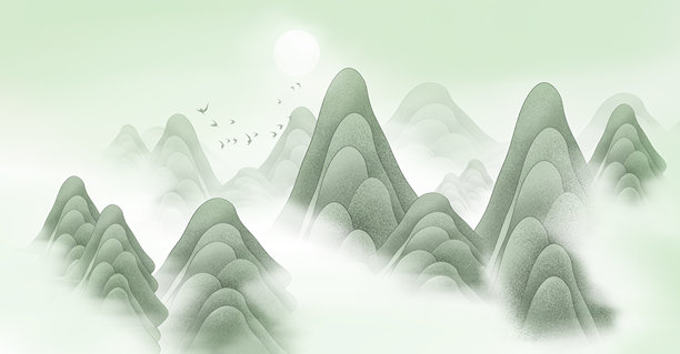 水墨画手绘抽象画