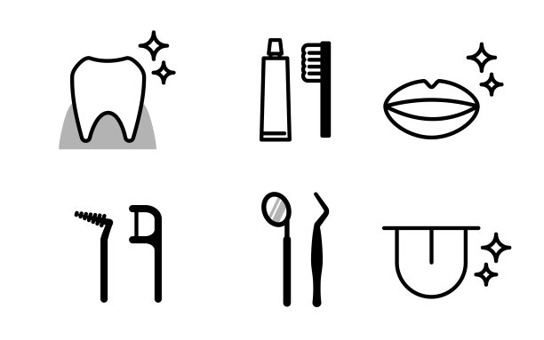 矢量插图简约生活用品镜子