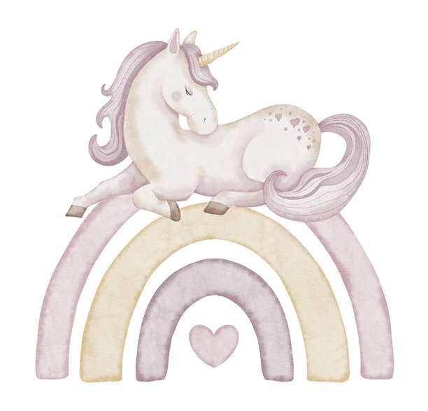 卡通手绘梦幻独角兽