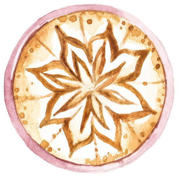 手绘可可巧克力插图