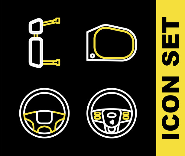 矢量插图简约生活用品镜子