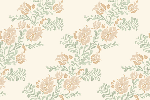 中式手绘花卉插画