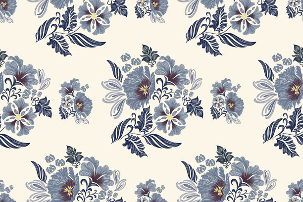 中式手绘花卉插画