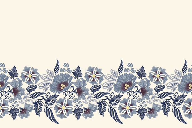 中式手绘花卉插画