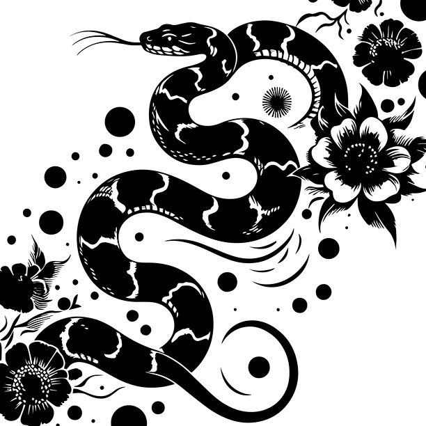 蛇年手绘