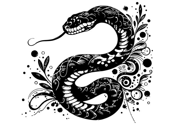 蛇年手绘