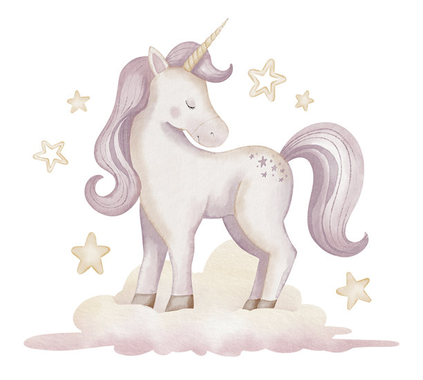 卡通手绘梦幻独角兽