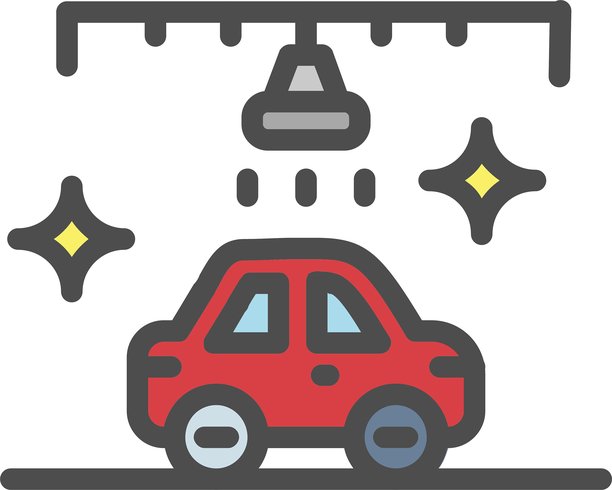 汽车内部,洗车,标志