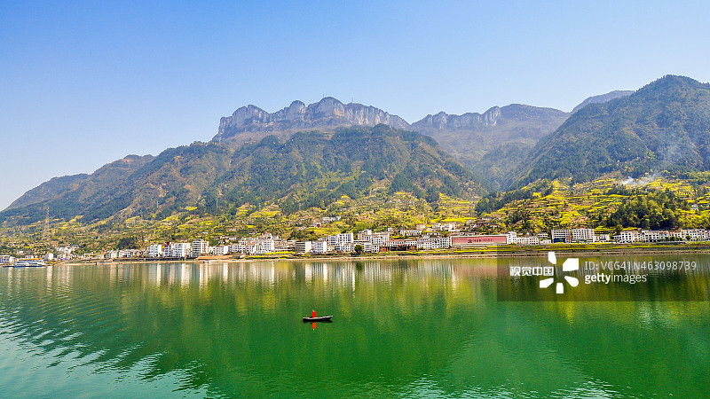 中国宜昌三斗坪镇全景
