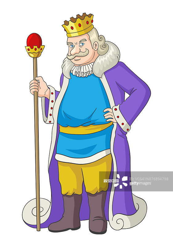 老国王拿着权杖