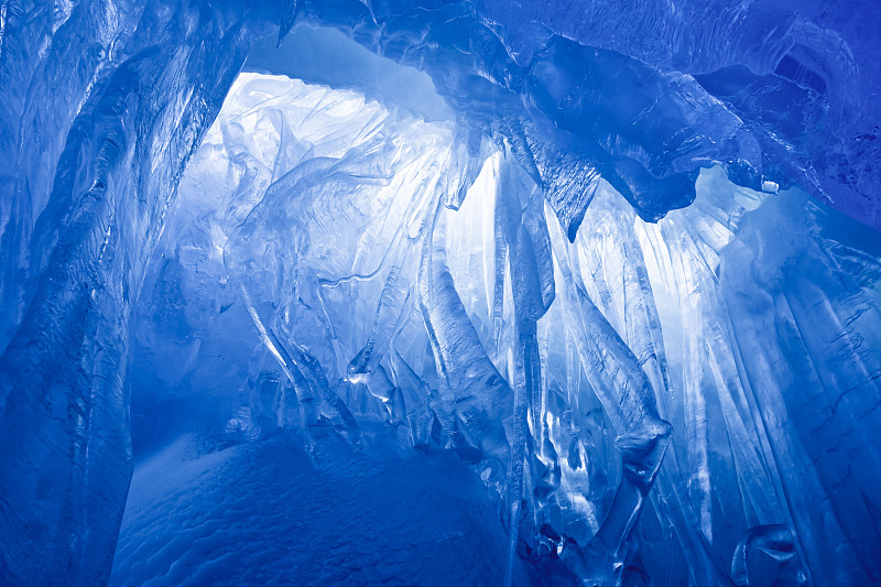 蓝色,冰,洞穴,水,气候,洞,水平画幅,雪,无人,纯净