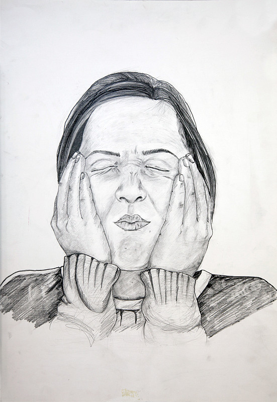 素描,垂直画幅,艺术家,绘画插图,仅成年人,白色,彩色图片,成品,艺术品与工艺品