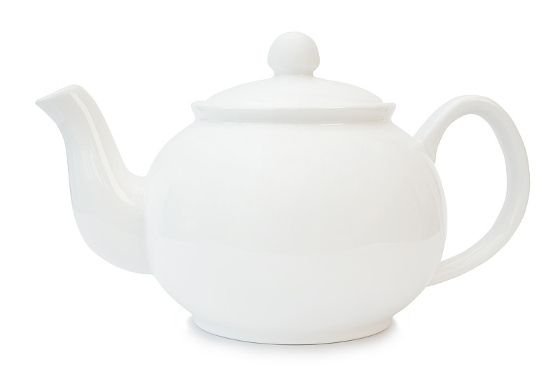 茶壶,白色背景,白色,餐具,水平画幅,无人,背景分离,陶瓷制品,茶,下午茶