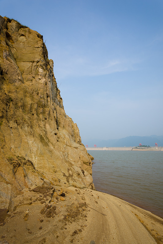 长江三峡,长江,岛,宜昌,湖北省,水电站,水力发电,垂直画幅,水,沙子