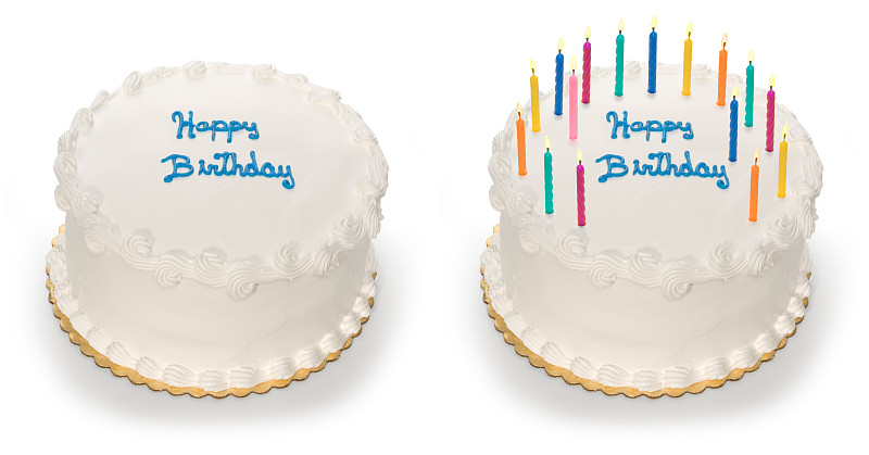 生日蛋糕,生日蜡烛,水平画幅,无人,蛋糕,白色背景,生日,背景分离,甜点心,甜食