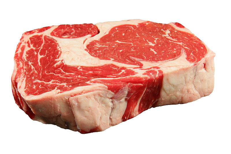 牛排,水平画幅,无人,生食,白色背景,切制肉,肉眼牛排,大理石装饰效果,肉,红色
