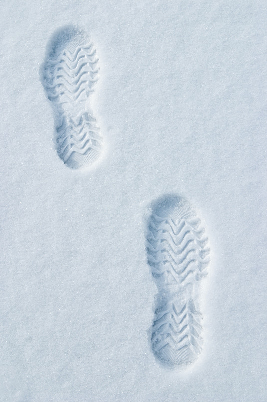 脚印,概念和主题,垂直画幅,前进的道路,台阶,寒冷,雪,蓝色,户外,鞋子