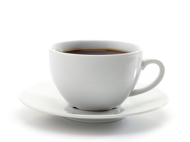 咖啡杯,褐色,白色,瓷器,水平画幅,无人,白色背景,饮料,咖啡,盘子