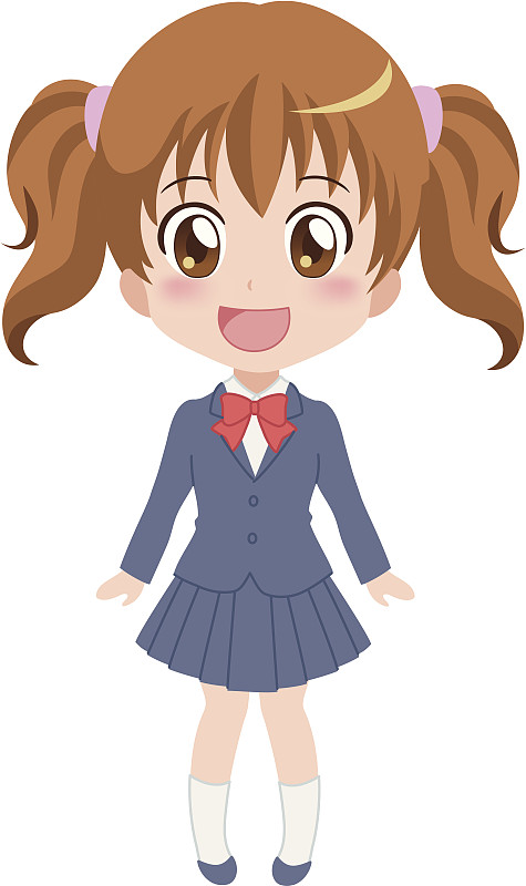 女孩,可爱的,制服,人,一个人,图像,青少年,高中生,女人,成年的