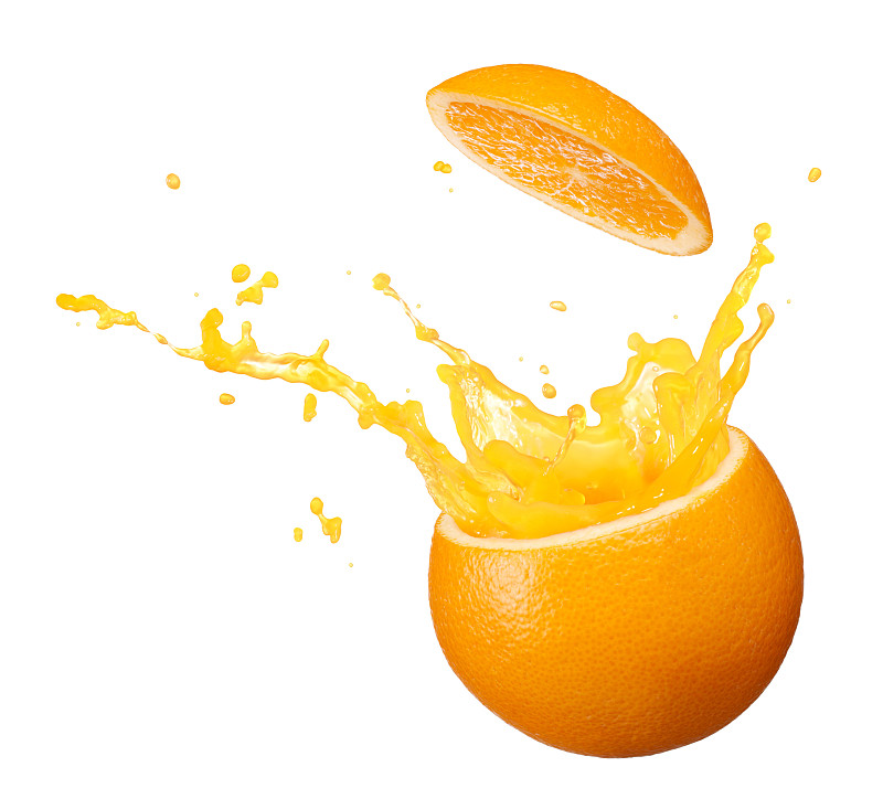 橙子,水平画幅,橙色,水果,无人,白色背景,果汁,背景分离,饮料,水滴