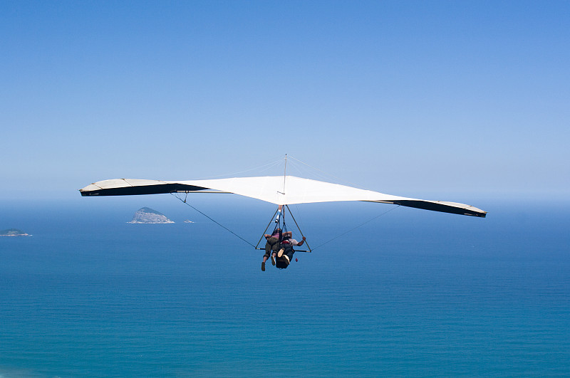 悬挂式滑翔运动,运动,海洋,在上面,索道滑翔翼,高崖跳伞,天空,休闲活动,水平画幅,风险