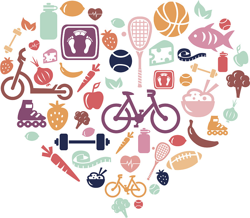 背景聚焦,球,贺卡,自行车篮子,绘画插图,计量器,海产,柠檬,烹调