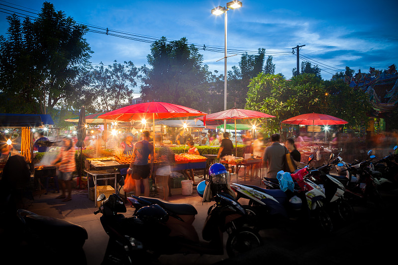 夜市,泰国,快餐车,普吉岛,货摊,市场,商人,水平画幅,夜晚,户外