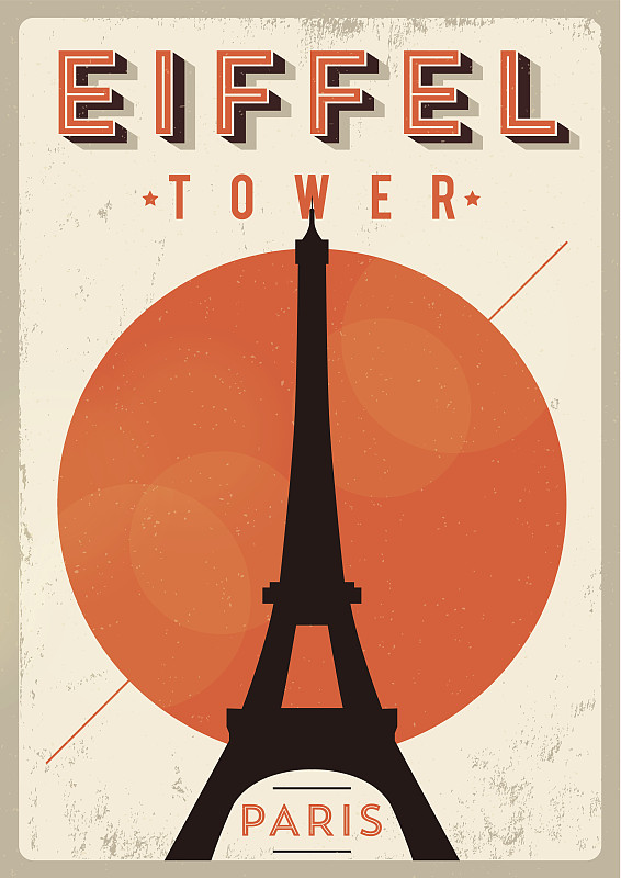 埃菲尔铁塔,海报,明信片,巴黎,法国,复古风格,古典式,贺卡,公园,边框