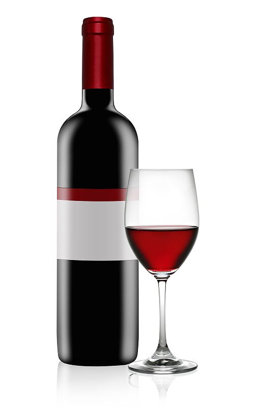 红葡萄酒,垂直画幅,葡萄酒,无人,白色背景,标签,含酒精饮料,背景分离,饮料,酒瓶