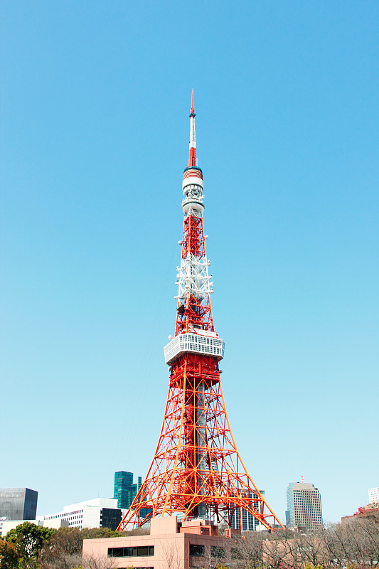 东京塔,白昼,红色,东京,垂直画幅,风景,图像,无人,户外,天空