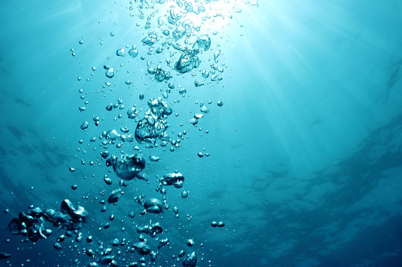 泡泡,鱼缸,水族馆,氧气,水下,深的,水肺潜水,纯净,海洋,水
