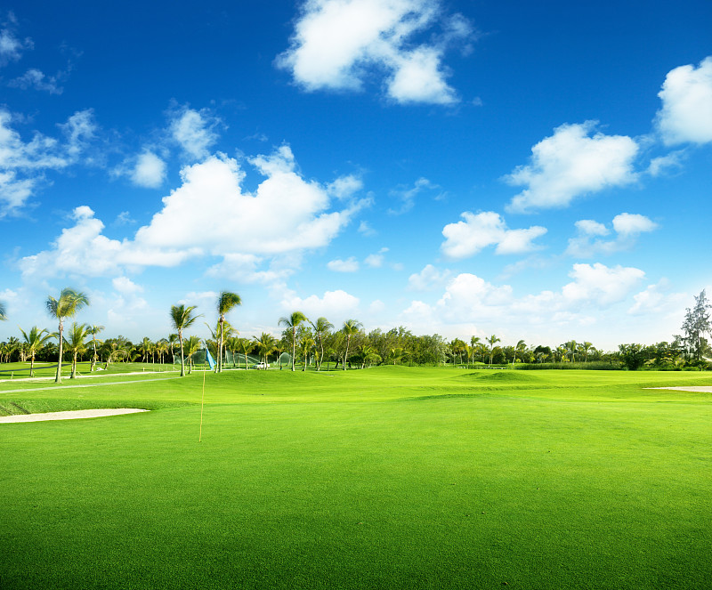 高尔夫球运动,高尔夫球场,高尔夫旗,多米尼加共和国,天空,度假胜地,洞,水平画幅,山,沙子
