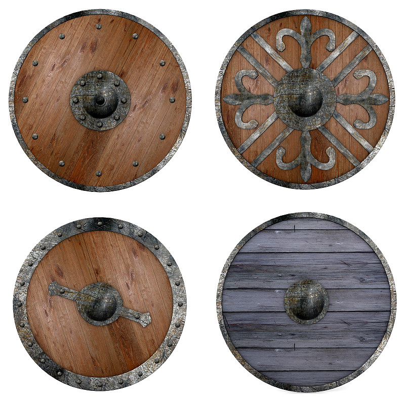 盾,圆形,多样,金属,木制,遮护的手势,维京人,中世纪时代,传统装甲,古老的